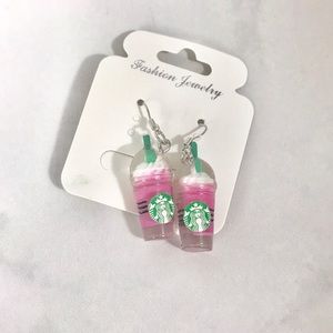 NEW Starbucks pink drink Frappuccino earrings